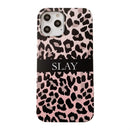 Magazine Leopard Half Coverage IMD Protective Case For iPhone 12 Pro Max(Black)