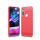 For Motorola Moto G Fast Brushed Texture Carbon Fiber TPU Case(Red)