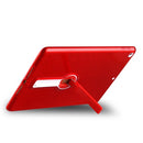 Shockproof Glitter PC + TPU Protective Case with Holder For iPad 9.7 (2018) & (2017)(Red)