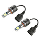9006 2 PCS DC12-24V / 10.5W Car Fog Lights with 24LEDs SMD-3030 & Constant Current, Box Packaging(Lime Light)