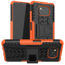 For Xiaomi Poco X3 Tire Texture Shockproof TPU+PC Protective Case with Holder(Orange)