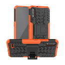 For LG K22 Tire Texture Shockproof TPU+PC Protective Case with Holder(Orange)