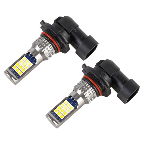 9005 2 PCS DC12-24V / 8.6W Car Double Colors Fog Lights with 24LEDs SMD-3030 & Constant Current, Bag Packaging(White Light + Gold Light)