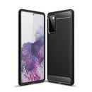 For Samsung Galaxy S20 FE Brushed Texture Carbon Fiber TPU Case(Black)