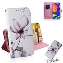 For Samsung Galaxy F41 Coloured Drawing Horizontal Flip Leather Case, with Holder & Card Slots & Wallet(Magnolia Flower)