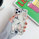 Golden Circle Flower Pattern Dual-side Laminating TPU Case For iPhone 12 mini(Vintage Red Flower)