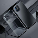 Electroplating Frosted Airbag Shockproof Silicone Protective Case For iPhone 12(Black)