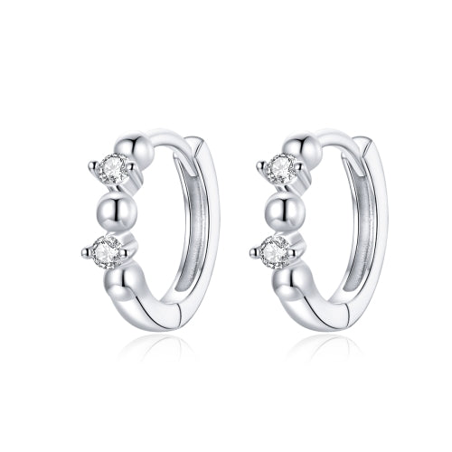 S925 Sterling Silver Simple Style Zircon Women Earrings