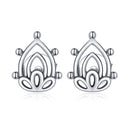 S925 Sterling Silver Lotus Bud Women Earrings