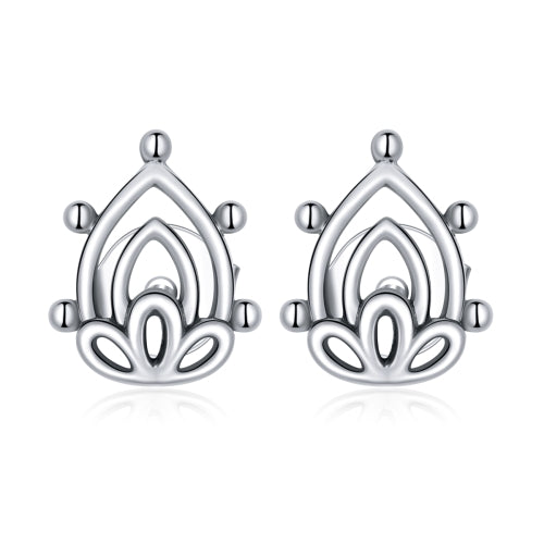 S925 Sterling Silver Lotus Bud Women Earrings