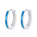 S925 Sterling Silver Simple Style Opal Women Earrings