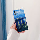 IMD Workmanship TPU Oil Painting Protective Case For iPhone 12 Pro Max(Rhone River)