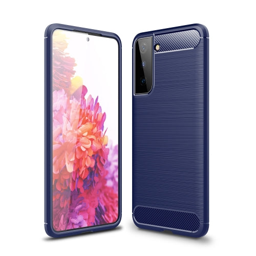 For Samsung Galaxy S30+ Brushed Texture Carbon Fiber TPU Case(Navy Blue)