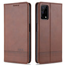 For OPPO K7x / Realme V5 5G AZNS Magnetic Calf Texture Horizontal Flip Leather Case with Card Slots & Holder & Wallet(Dark Brown)