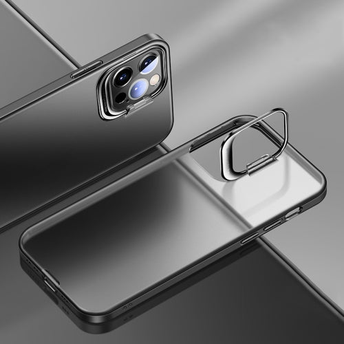 Shockproof Ultra-thin Right Angle Protective Case with Invisible Holder For iPhone 11 Pro Max(Black)