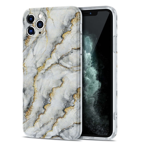 TPU Gilt Marble Pattern Protective Case For iPhone 11 Pro Max(Grey)
