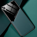 For OPPO R9 Plus All-inclusive Leather + Organic Glass Protective Case with Metal Iron Sheet(Green)