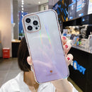 IMD Gradient Aurora Pattern Shockproof TPU Protective Case For iPhone 11 Pro Max(Purple)