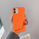Skin Feeling Protective Case with Lanyard For iPhone 12 / 12 Pro(Orange)