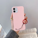 Skin Feeling Protective Case with Lanyard For iPhone 12 Mini(Pink)