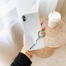 Non-frame Four-corner Shockproof PC Case with Finger Ring Strap For iPhone XS Max(Green)