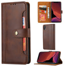 Calf Texture Double Fold Clasp Horizontal Flip Leather Case with Photo Frame & Holder & Card Slots & Wallet For iPhone XR(Coffee)