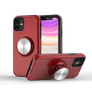 TPU+PC 2 in 1 Shockproof Case with Magnetic Round Car Holder For iPhone 11 Pro(Red)