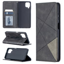 For Samsung Galaxy A12 Prismatic Invisible Magnetic Horizontal Flip Leather Case with Holder & Card Slots & Photo Frame(Black)