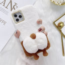Corgi Butt Plush TPU Protective Case For iPhone 11 Pro(White)