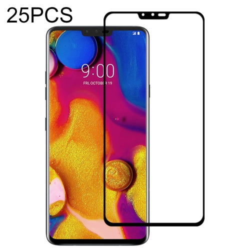 For LG V40 ThinQ 25 PCS Full Glue Full Screen Tempered Glass Film