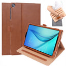 For Samsung Galaxy Tab A 10.1 (2019) T510/T515 Business Retro PU Horizontal Flip Leather Case with Holder & Hand Strap(Brown)