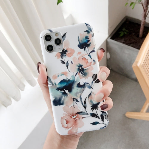 Double-sided Film IMD Shockproof TPU Protective Case For iPhone 11 Pro Max(Pink Begonia)