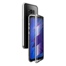 For Samsung Galaxy S8 Magnetic Metal Frame Double-sided Tempered Glass Case(Silver)