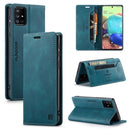For Samsung Galaxy A71 AutSpace A01 Retro Skin-feel Crazy Horse Texture Horizontal Flip Leather Case with Holder & Card Slots & Wallet & RFID(Blue)