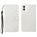 Ethnic Style Embossed Pattern Horizontal Flip Leather Case with Holder & Card Slots & Wallet & Lanyard For iPhone 12 Mini(White)