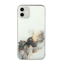Hollow Marble Pattern TPU Straight Edge Fine Hole Protective Case For iPhone 12 mini(Black)