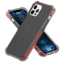Carbon Fiber Acrylic Protective Case For iPhone 12 mini(Red)