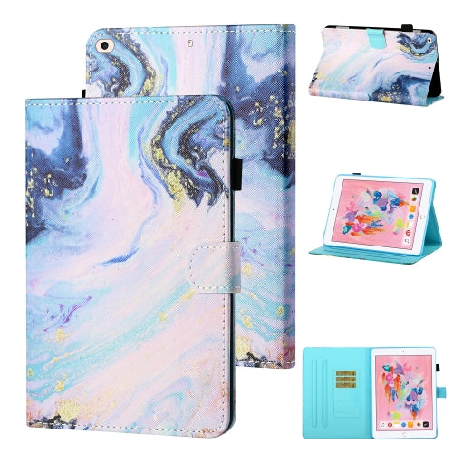 Coloured Drawing Stitching Horizontal Flip Leather Case with Holder & Card Slot & Sleep / Wake-up Function For iPad mini 5 / 4 / 3 / 2 / 1(Quicksand)