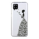 For Samsung Galaxy A42 Coloured Drawing Pattern Transparent TPU Protective Case(Butterfly Girl)