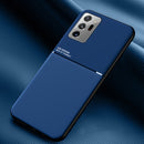 For Samsung Galaxy Note20 Ultra Classic Tilt Strip Grain Magnetic Shockproof PC + TPU Case(Blue)