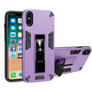 2 in 1 PC + TPU Shockproof Protective Case with Invisible Holder For iPhone XR(Purple)