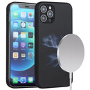 Frosted Magnetic Glass Magsafe Case For iPhone 12(Black)