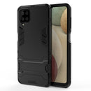 For Samsung Galaxy A12 5G PC + TPU Shockproof Protective Case with Holder(Black)