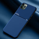 Classic Tilt Strip Grain Magnetic Shockproof PC + TPU Case For iPhone 11 Pro(Blue)