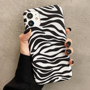 Water Stick Style Hard Protective Case For iPhone 12 mini(Zebra Texture)