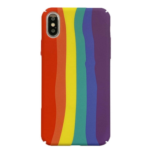 Water Stick Style Hard Protective Cas For iPhone 11 Pro(Rainbow Pattern)