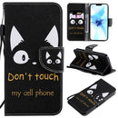 Painting Horizontal Flip Leather Case with Holder & Card Slot & Lanyard For iPhone 12 / 12 Pro(Cat Ears)