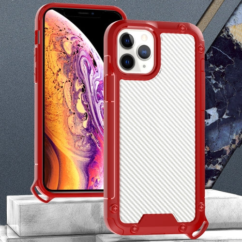 Gold-Shield Series Shockproof PC + TPU Case For iPhone 11 Pro Max(Red)