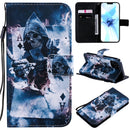 Painting Horizontal Flip Leather Case with Holder & Card Slot & Lanyard For iPhone 12 / 12 Pro(Magician)