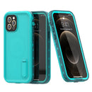 RedPepper Shockproof Waterproof Solid Color PC + TPU Magsafe Case with Holder For iPhone 12 Pro(Blue)